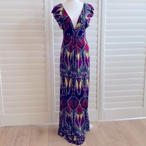 T-Bags Colorful Patterned Maxi Dress